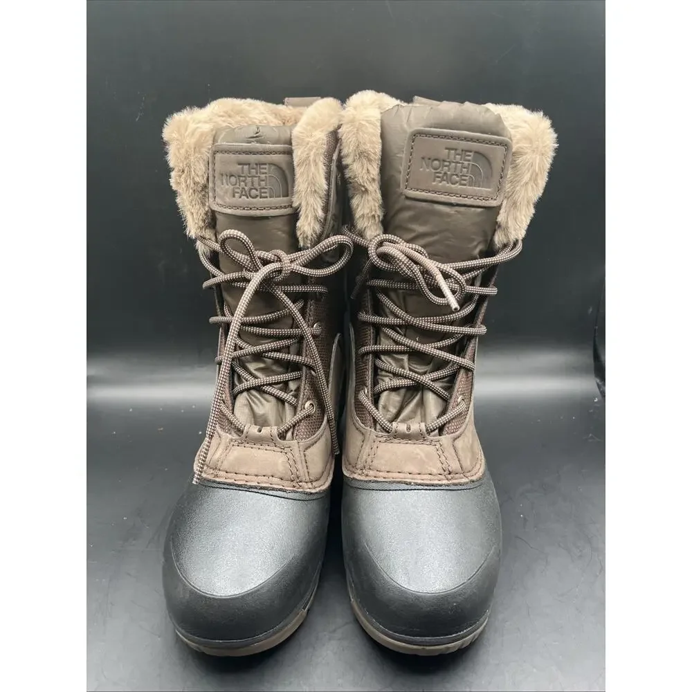 THE NORTH FACE NF0A5G2N MENS CHILKAT V LACE WATERPROOF SNOW BOOT Sz US 8 BROWN